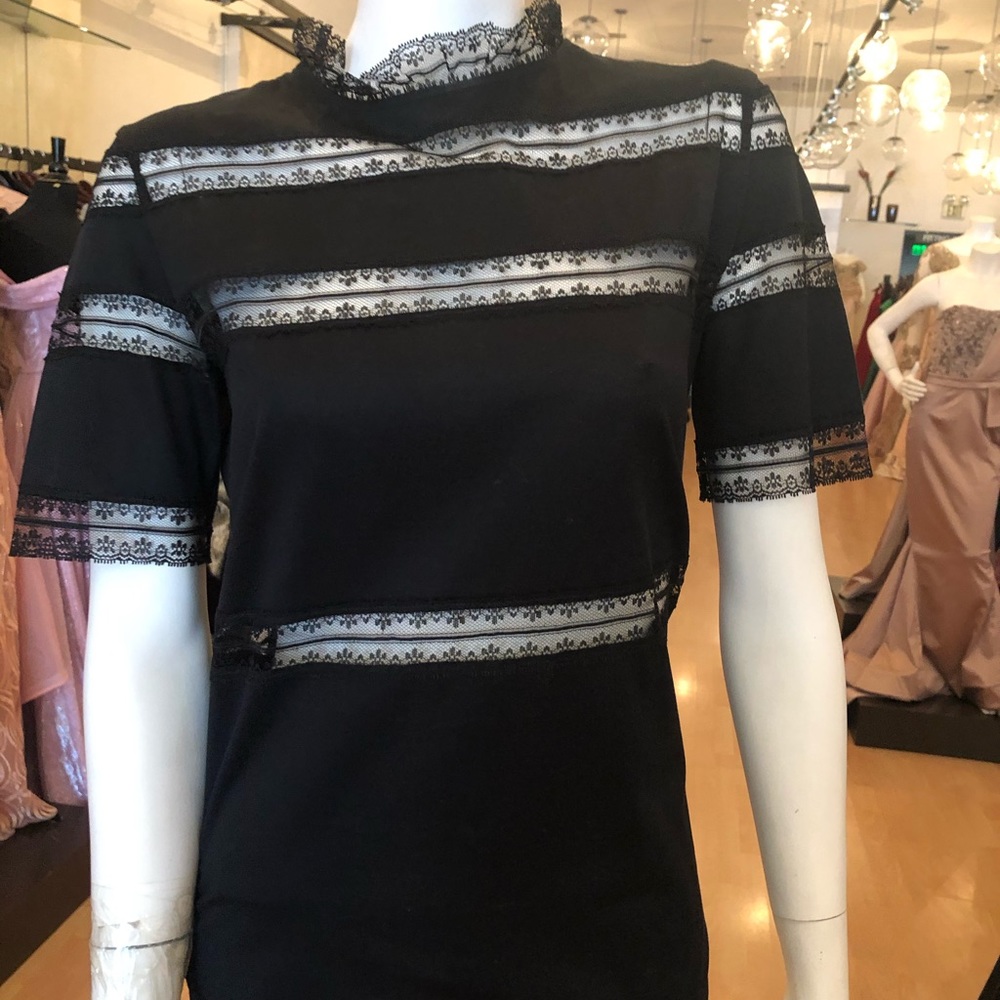 Sandro Paris Lace Cotton Top - Picture 3 of 6